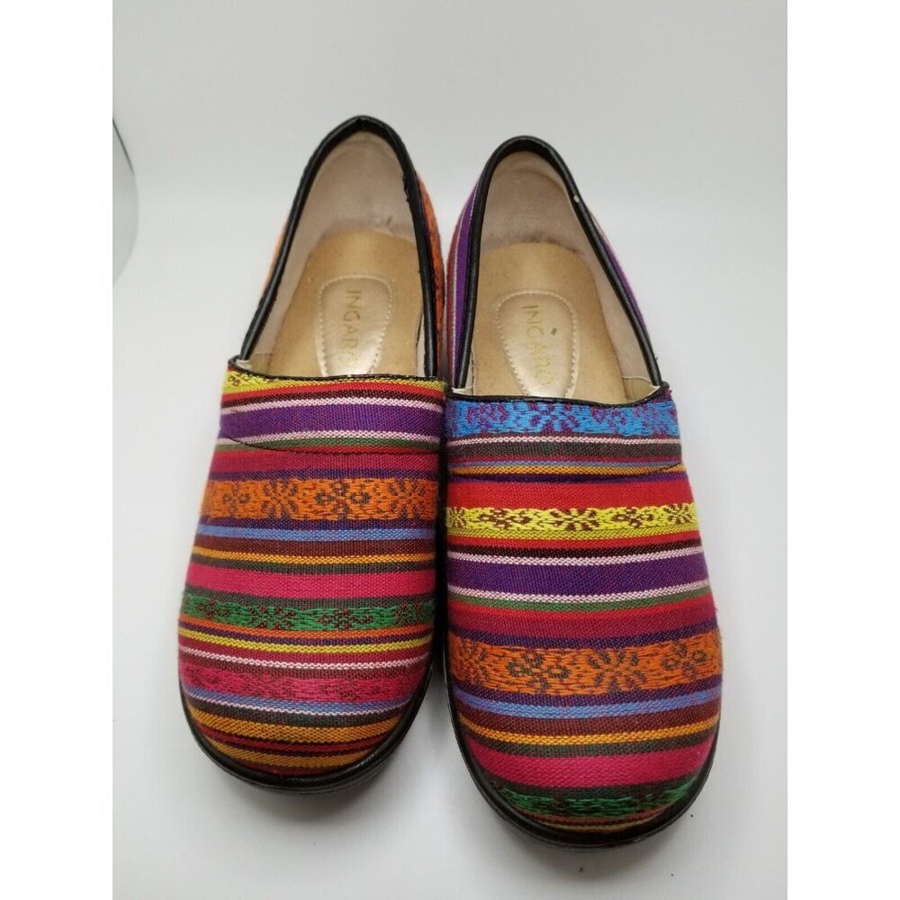 Colorful Striped Mules